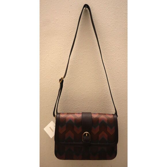 Fossil ZB11089998 Harlow Multi Print Zoey Large Flap Crossbody Bag Purse - Picture 13 of 16